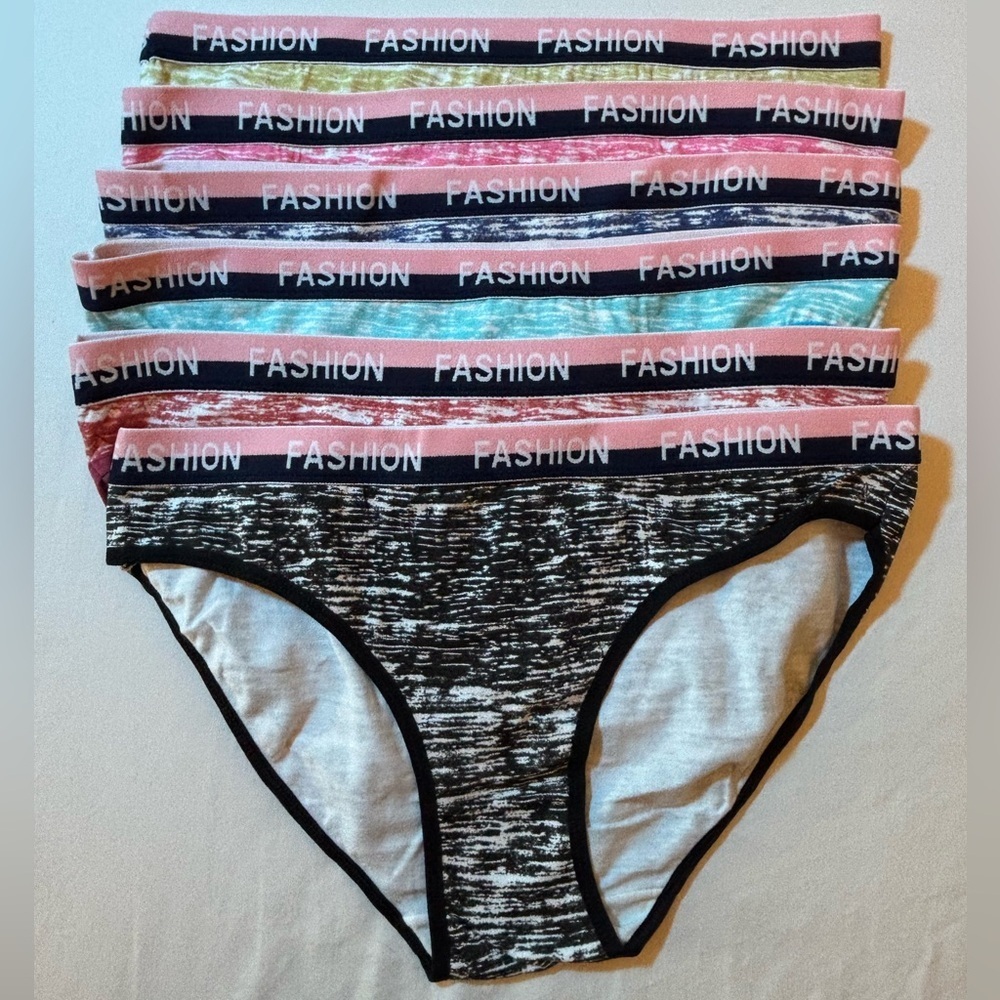 Women’s Panties Lot of 6 XL Seamless Briefs Cotton Blend Multicolor Fashion